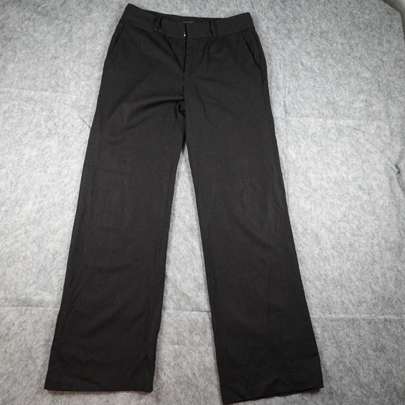 Ralph Lauren Pants - Ralph Lauren Pants Women 4 Black Wool Blend Wide Leg Professional Old Money